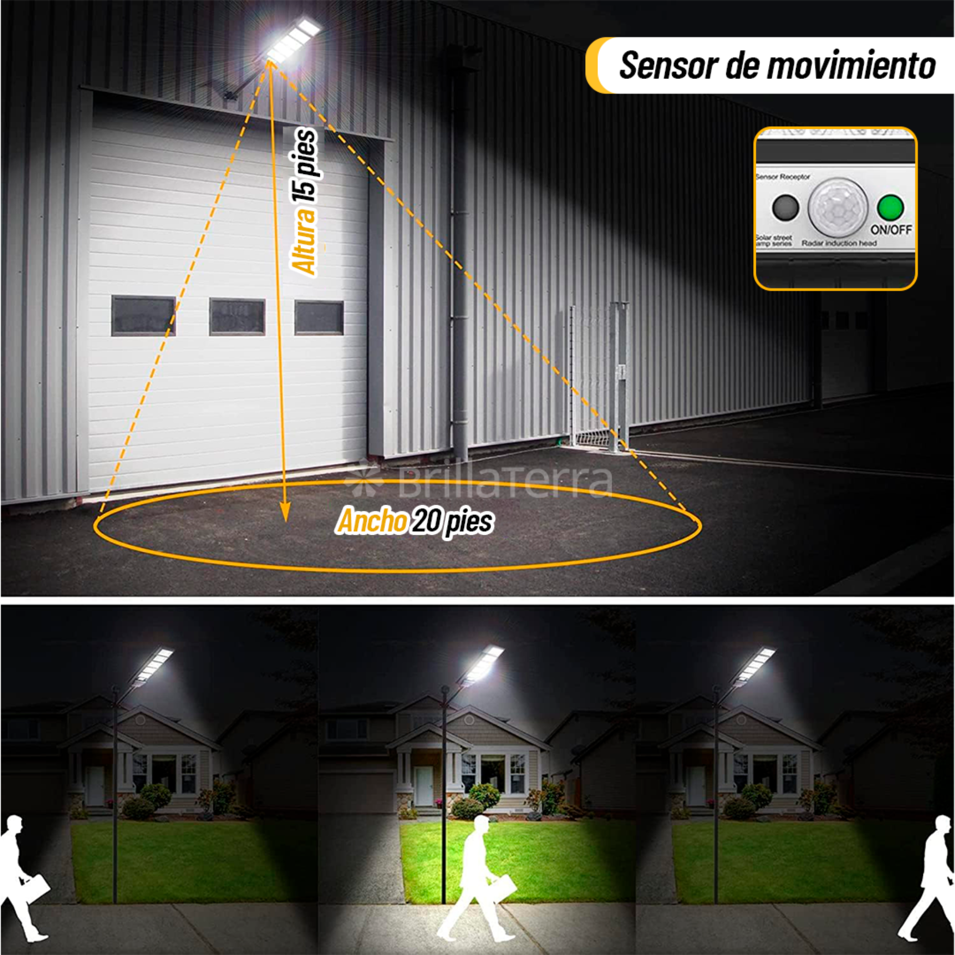 Foco Solar 750W – Potencia, Autonomía y Control Total