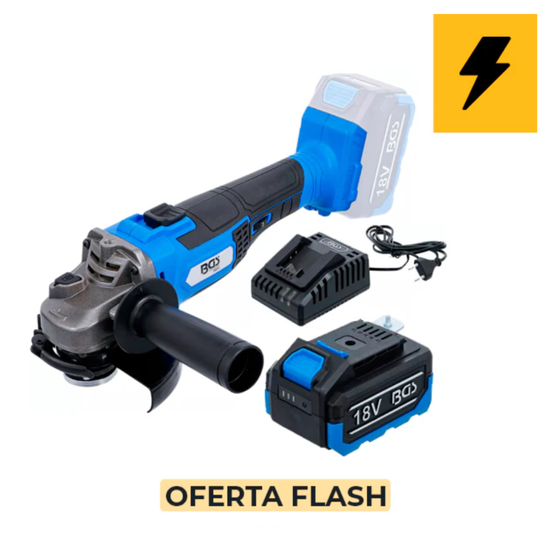 Radial y Pulidora a batería BGS | Discos | Accesorios | Batería