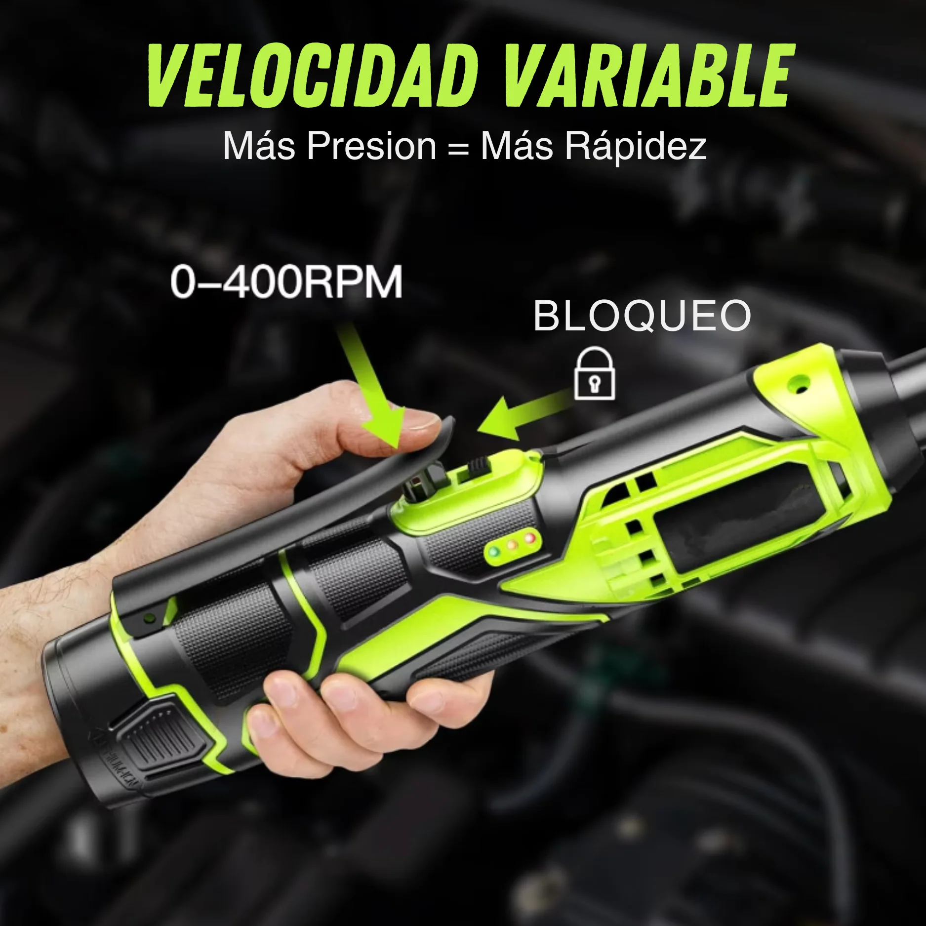 Carraca a Batería Eléctrica JBM | 2 Baterías y Accesorios Incluidos