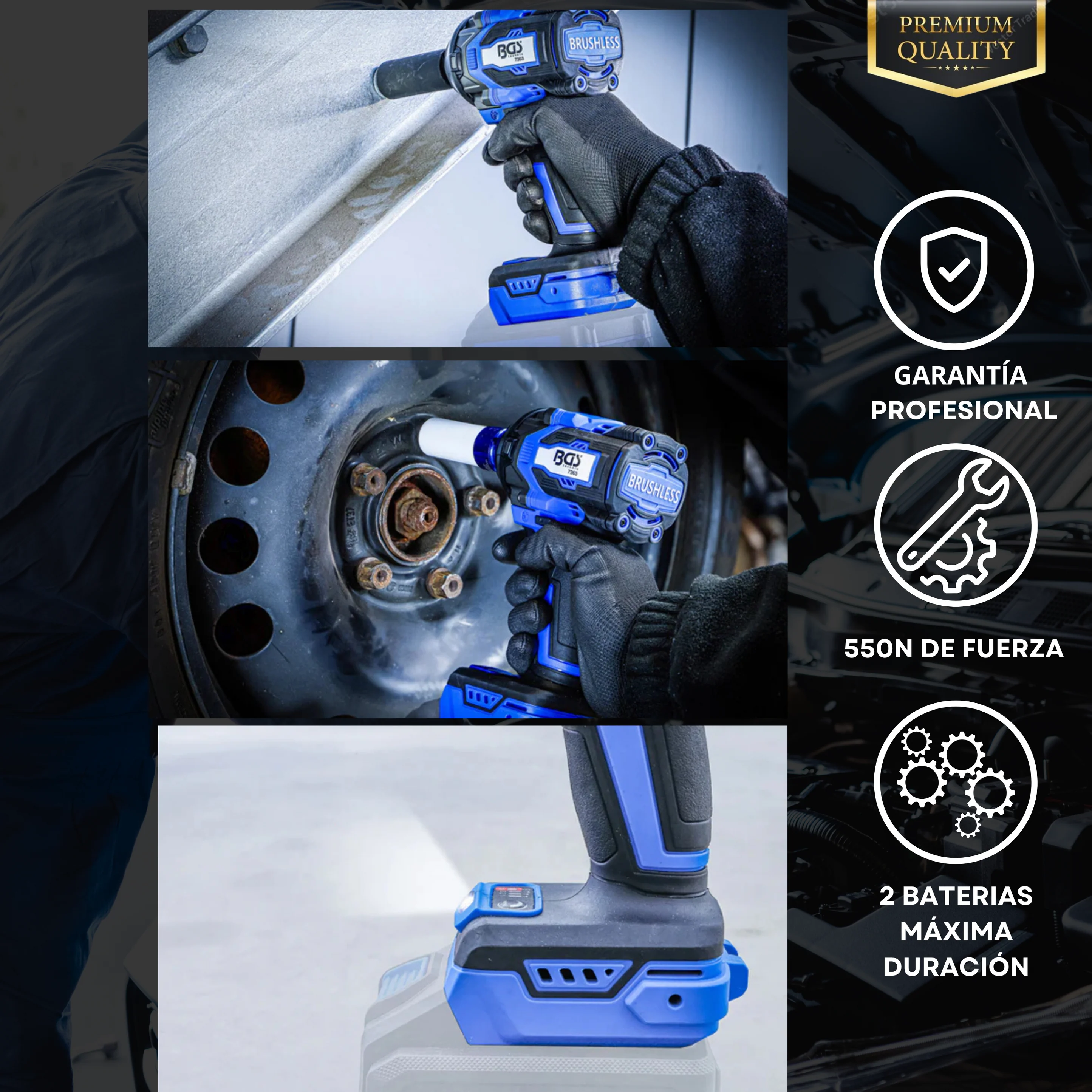 Pistola Percutor de Impacto [550NM] | Doble Batería Incluida